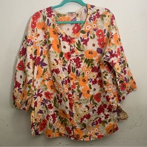 Hot Cotton Floral Tunic - Multicolor